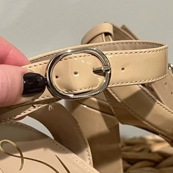 Sam Edelman Nolita Nude Ankle Strap Heel - Size 8 - Picture 8 of 12